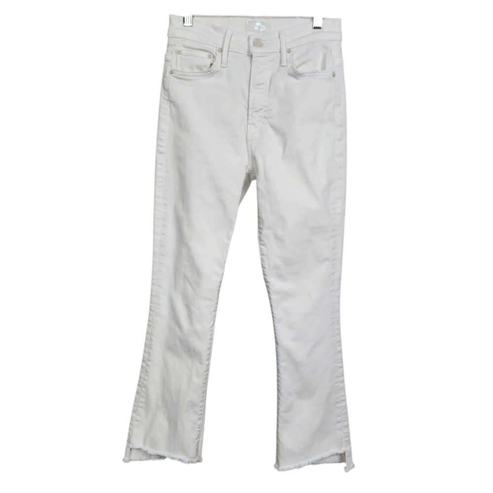 MOTHER The Insider Crop Step Fray Cream Puffs Luxury Jeans Womens Size 25